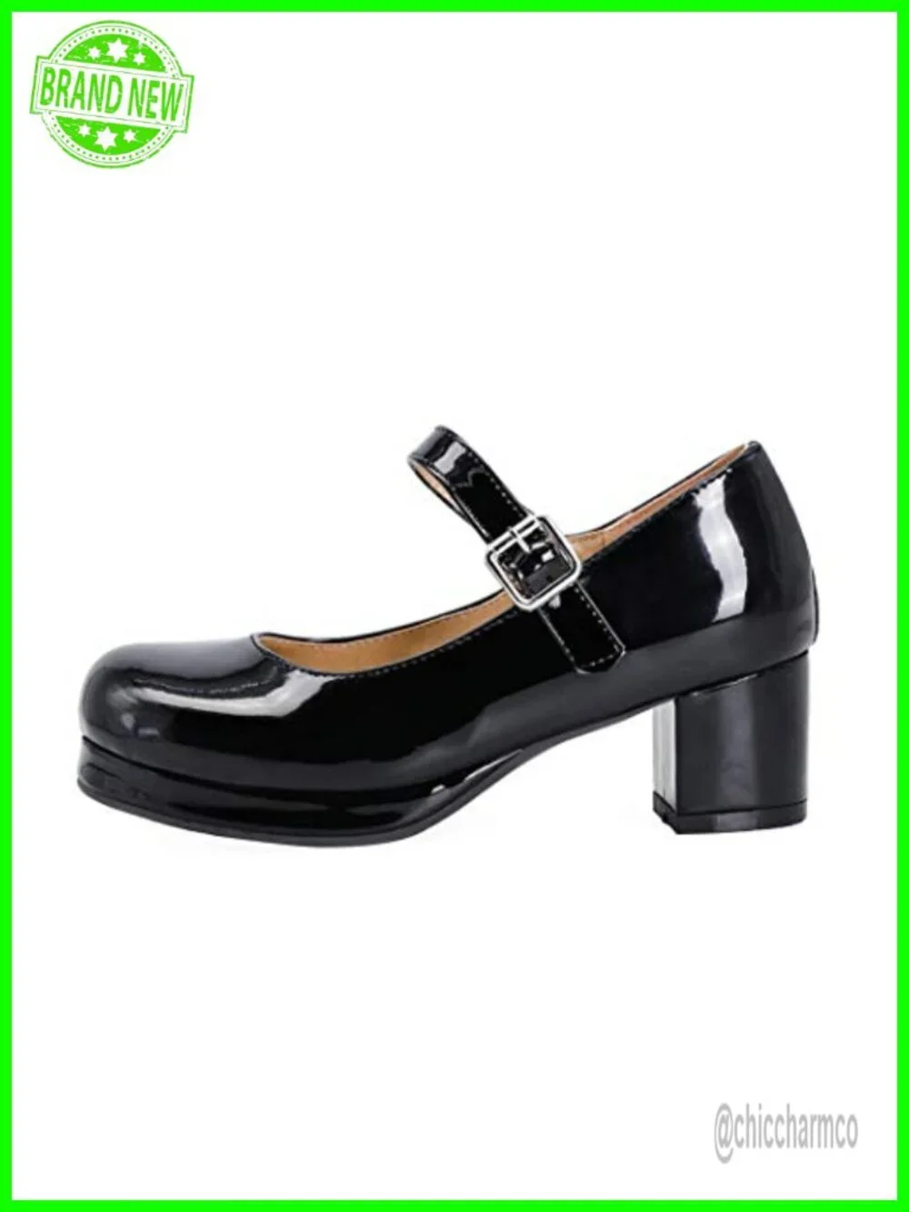 Patent Leather Lolita Mary Jane Platform Chunky Heel Pumps